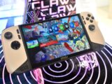Msi handheld gaming device with colorful screen
