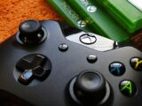 a close up of a video game controller