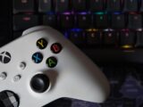 a close up of a video game controller