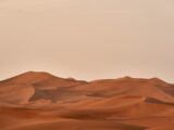 rolling sand dunes in desert landscape